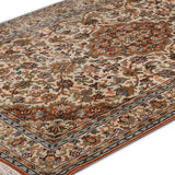 Mehr Afsan – Hand Knotted Silk Rug in Cream/Peach
