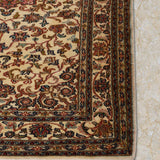 Ivory Palisade – Hand Knotted Silk Rug in Cream/Mushroom