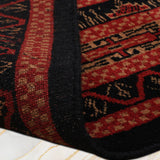 Nadiya – Hand Knotted Wool Rug in Navy Blue/Rust