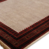 Indriya – Hand Knotted Wool Rug in Cream/Rust