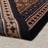 Khusboo – Hand Knotted Wool Rug in Navy Blue/Mustard