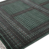 Neerjavan – Hand Knotted Wool Rug in Coral Green/Black