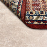 Tassavur – Hand Knotted Wool Rug in Maroon/Cream