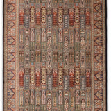 Naaz – Hand Knotted Wool Rug in Navy Blue/Red