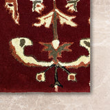 Gulrez-e-Shaam – Hand Tufted Wool Rug in Maroon/Cream