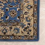 Neelam-e-Gulshan – Hand Tufted Wool Rug in Sky Blue/Beige