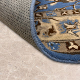 Neelam-e-Gulshan – Hand Tufted Wool Rug in Sky Blue/Beige