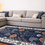 Neelvatika – Hand Tufted Wool Rug in Blue/White