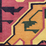 Rangshala – Hand Woven Cotton Rug in Yellow/Pink