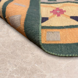 Rangshala – Hand Woven Cotton Rug in Yellow/Pink