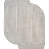 Rekhavan – Hand Tufted Wool Rug in Grey/Cream