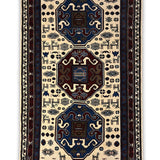 Safar-e-Junoon – Hand Knotted Wool Rug in Beige/Blue