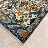 Afsar-e-Neel – Hand Knotted Wool Rug in Blue/Cream