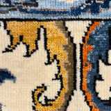 Afsar-e-Neel – Hand Knotted Wool Rug in Blue/Cream