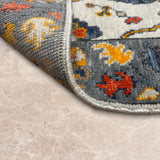 Gulnaar – Hand Knotted Wool Rug in Grey/White