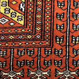 Ruh Miraj – Hand Knotted Wool Rug in Rust/Black