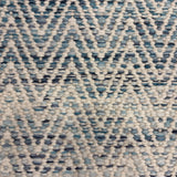 Neer Kavya – Hand Woven Wool Rug in Sky Blue/Cream
