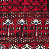 Zagros – Hand Knotted Wool Rug in Deep Maroon/Black