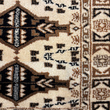 Lalkar Zagros – Hand Knotted Wool Rug in Cream/Mushroom