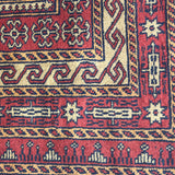 Gulraiz – Hand Knotted Wool Rug in Deep Red/Mushroom