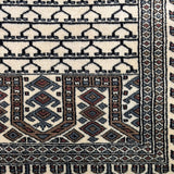 Isparta – Hand Knotted Wool Rug in Cream/Black