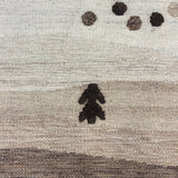 Dhara Rekha – Hand Woven Wool Rug in Taupe/Cream