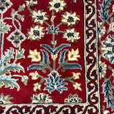 Zamurrud – Hand Knotted Wool Rug in Ribbon Red/Ivory