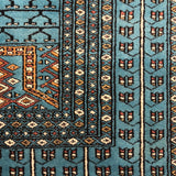 Neelvat – Hand Knotted Wool Rug in Turquoise Blue
