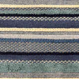 Samudra Raag – Hand Woven Wool Rug in Teal Blue/Ivory