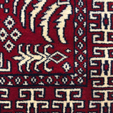 Daryush – Hand Knotted Wool Rug in Sangria Maroon/Cream