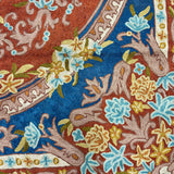 Shahbaz – Chain Stitch Embroidery Cotton Rug in Red/Blue
