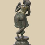 Lady with Mirror – Sculpture in Brass
