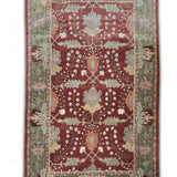 Zarminah – Hand Tufted Wool Rug in Brick Red/Olive Green