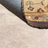 Borderline Drift – Hand Tufted Wool Rug in Chocolate Brown/Beige