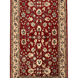 Mehr-e-Kashan – Hand Tufted Wool Rug in Brick Red/Beige