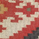 Desert Signal – Hand Woven Jute Rug in Red/Cream