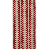 Scarlet Current – Hand Woven Jute Rug in Ribbon Red/Beige