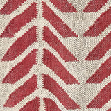 Scarlet Current – Hand Woven Jute Rug in Ribbon Red/Beige