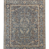 Raahi Neel – Hand Knotted Wool Rug in Slate Blue/White