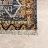 Rangrez – Hand Knotted Wool Rug in Ink Blue/Red