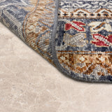Rangrez – Hand Knotted Wool Rug in Ink Blue/Red