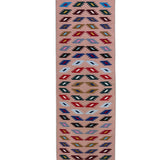 Rangtara – Hand Woven Cotton Rug in Pink/Light Blue
