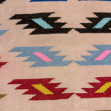 Rangtara – Hand Woven Cotton Rug in Pink/Light Blue