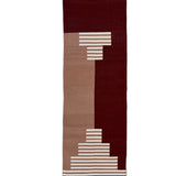 Axis Form – Hand Woven Cotton Rug in Maroon/Teracotta