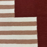 Axis Form – Hand Woven Cotton Rug in Maroon/Teracotta