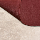 Axis Form – Hand Woven Cotton Rug in Maroon/Teracotta