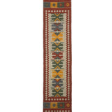 Ember Path – Hand Woven Jute Rug in Orange Rust/Cream