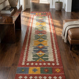 Ember Path – Hand Woven Jute Rug in Orange Rust/Cream