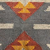 Ember Path – Hand Woven Jute Rug in Orange Rust/Cream