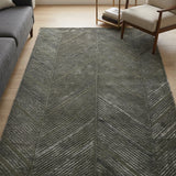 Atelier Cherom  – Hand Tufted Wool Rug in Olive Green